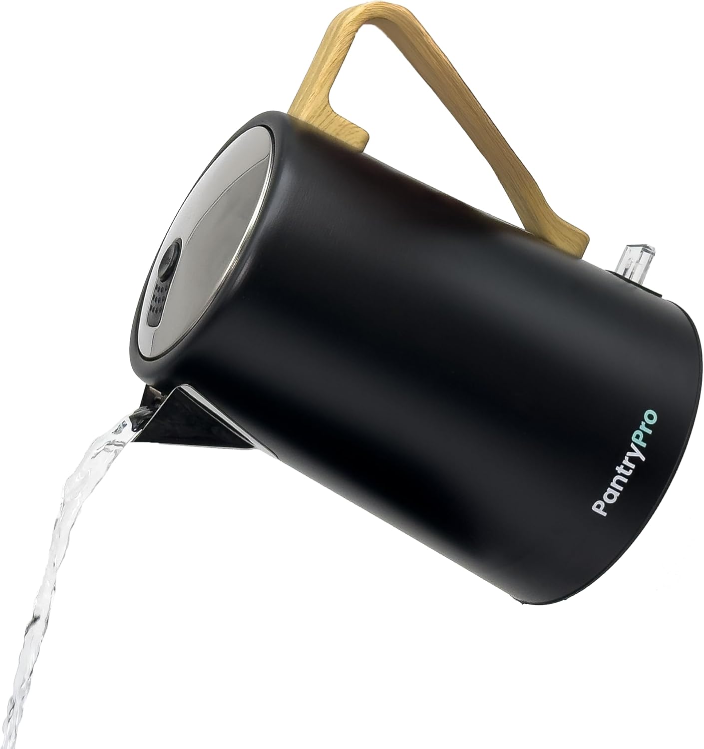 1.0L 1500W Gooseneck Electric Kettle - Stainless Steel Interior - Rapid-Boil - Auto Shut-Off, Boil-Dry Protection, Temperature Control, LED Indicator - Black by The Display Guys