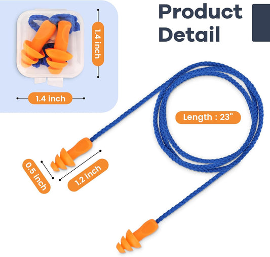 Ear Plugs for Noise Reduction, 10 Pairs Shooting Ear Protection for Gun Range, Hearing Protection for ShootersEar Plugs for Shooting