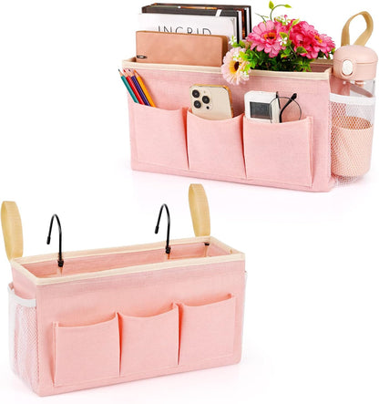 Lilithye Bedside Caddy, Bedside Storage Bag Hanging Organizer for Bunk Bed