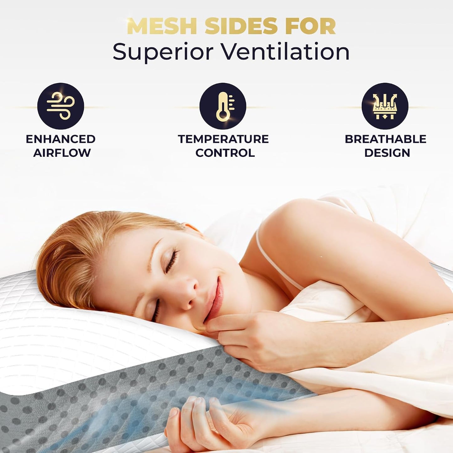 Royal Therapy Memory Foam Pillow, Queen Neck Pain Relief, Contour Cervical Pillow, for Neck and Shoulder Pain, Side, Back and Stomach Sleeper, 24x14x5 inches