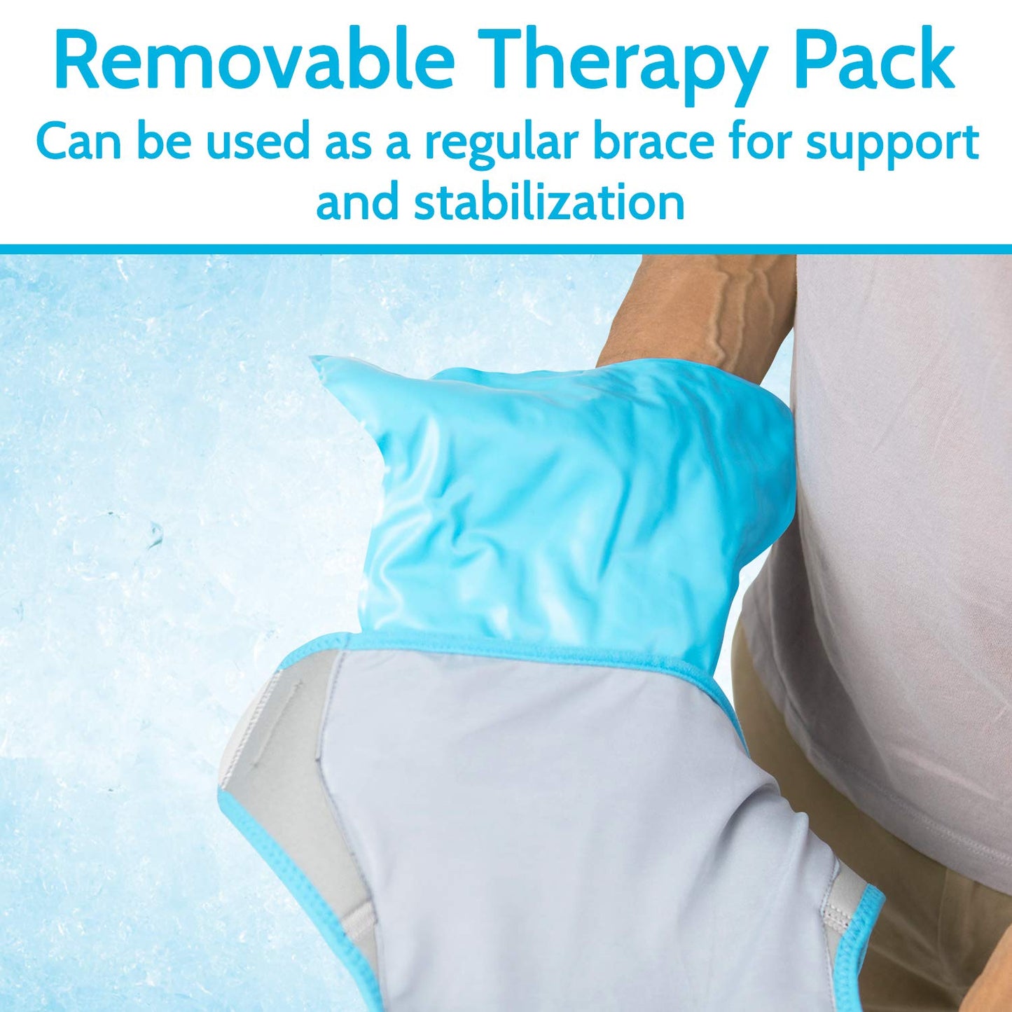 Arctic Flex Shoulder Ice Pack Brace - Rotator Cuff Cold Gel Wrap Therapy | Heat or Cooling Support Immobilizer with Compression Stability for Tendonitis, Dislocated Joint, Left & Right Arm Pain Relief