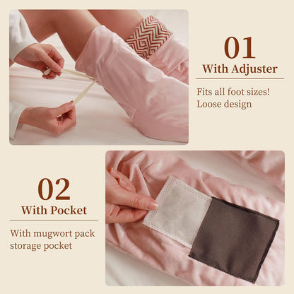 3-in-1 Heated Foot Warmers for Sleeping & Office, 5000mAh Battery Lasts All Night, 3 Adjustable Heat Settings, Electric Warming Socks/Mat for Women with Cold Feet