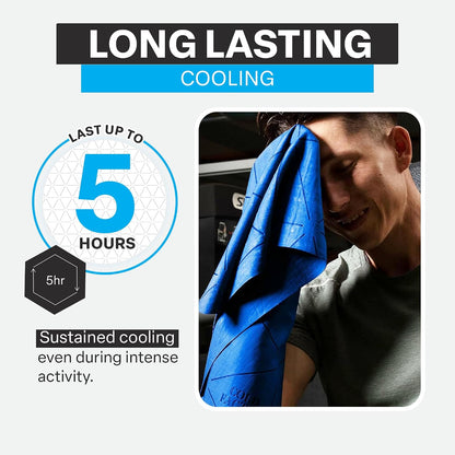 COLD FACTOR Instant PVA Cooling Towels, Cooling Neck Wraps, Blue, 3 Pack
