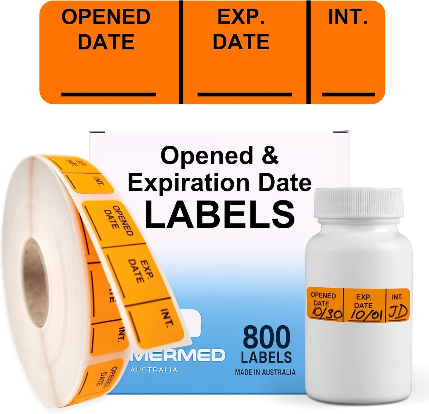 Pantry Labels for Containers, Waterproof Date & Contents Food Labels, 1" x 2" (25.4 x 50.8mm), 500/Roll, Writable