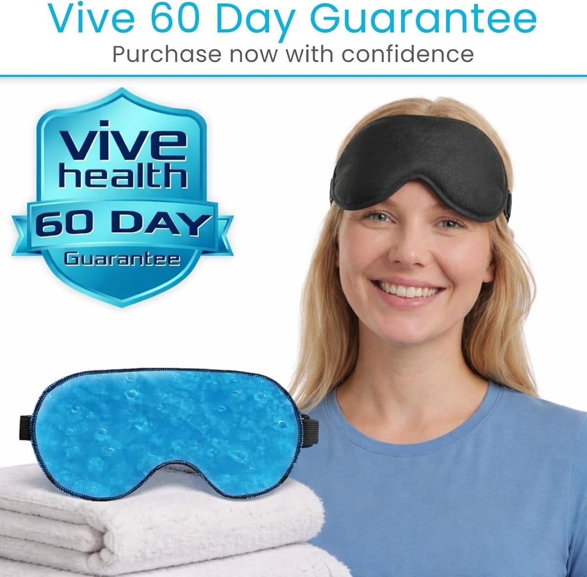 Arctic Flex Cooling Eye Mask - Gel Cold Compress for Migraine, Puffy Eyes