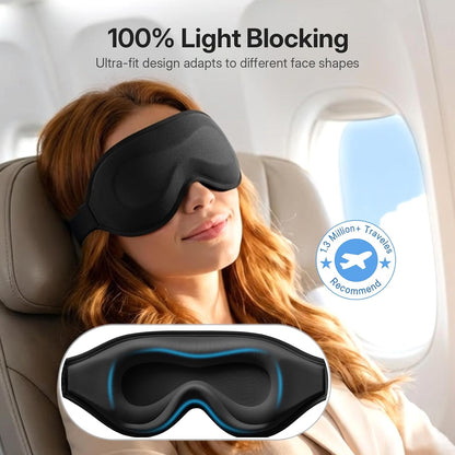 LitBear Sleep Mask for Lash Extension, Blackout Sleeping Mask for Women Men
