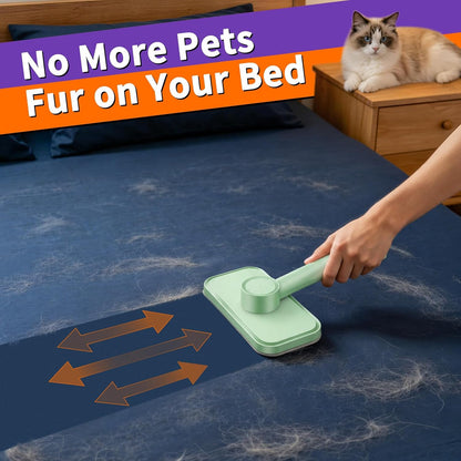 Rundik Pet Hair Removal Tool, Reusable Lint Brush for Multi-Fabric Edge | Upgraded Lint Broom Electrostatic Lint Brush Ideal for Pet Hair Removal, Couch & Bedding Cleaner, Dog & Cat Fur Removal