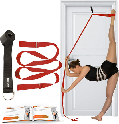 Stretching Strap with Door Anchor for Splits and Flexibility Training | Improve Leg Flexibility at Home, Ideal for Ballet, Dance, Cheerleading, Yoga, Pole Dance and Gymnastics