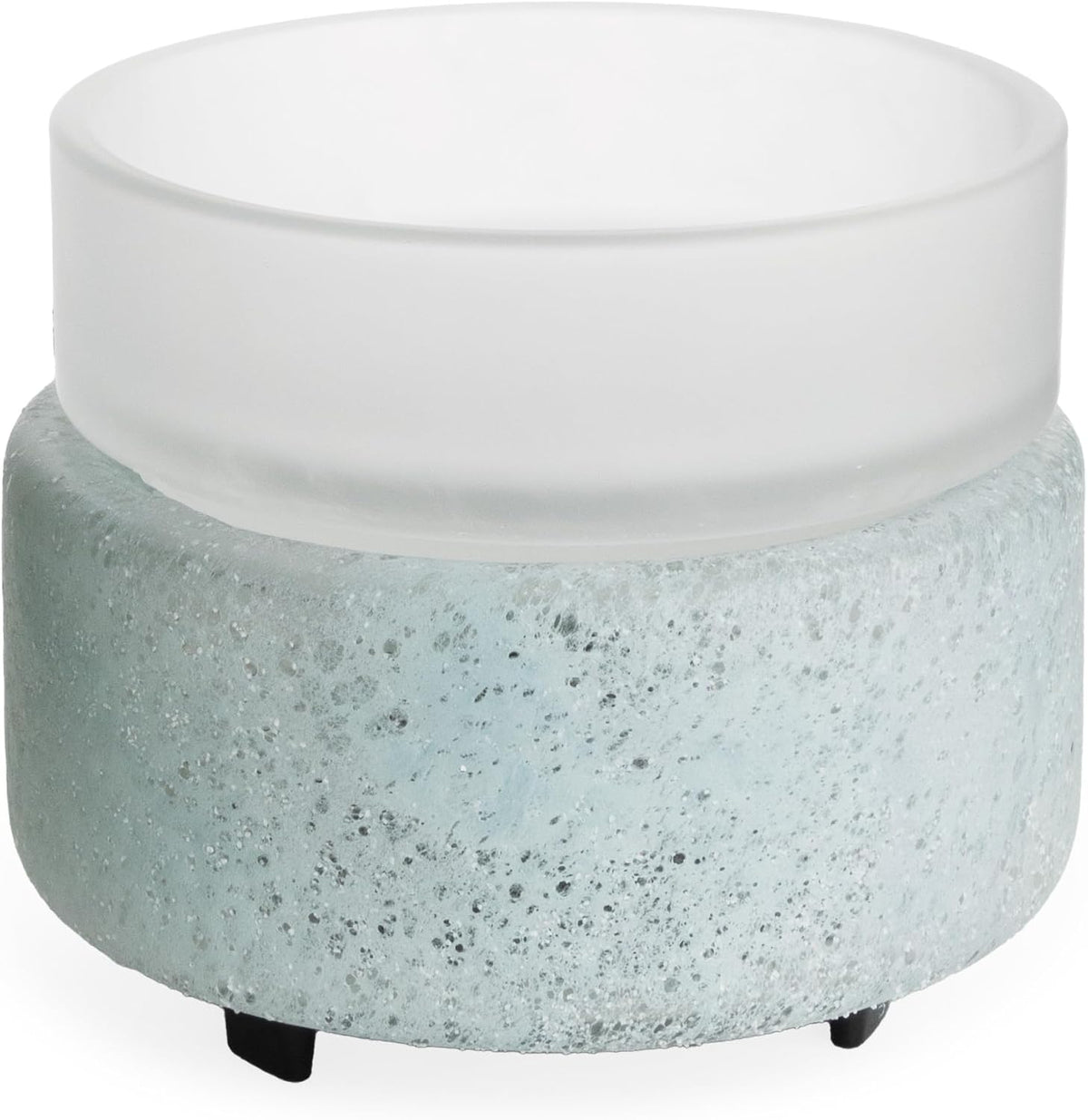 Candle Warmers ETC 2-in-1 Candle and Fragrance Warmer for Warming Scented Candles or Wax Melts and Tarts with to Freshen Room, Pewter Walnut