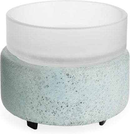 Candle Warmers ETC 2-in-1 Candle and Fragrance Warmer for Warming Scented Candles or Wax Melts and Tarts with to Freshen Room, Pewter Walnut