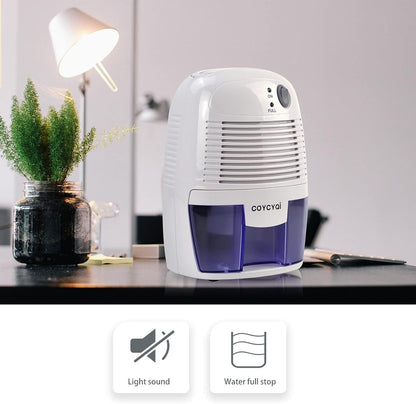 Small Dehumidifier,12V3A adapter，1200 Cubic Feet (215 sq ft) Portable Mini Dehumidifier Quiet Use for High Humidity in Home, Bathroom, Bedroom, Office, Basements, Wardrobe Closet,RV