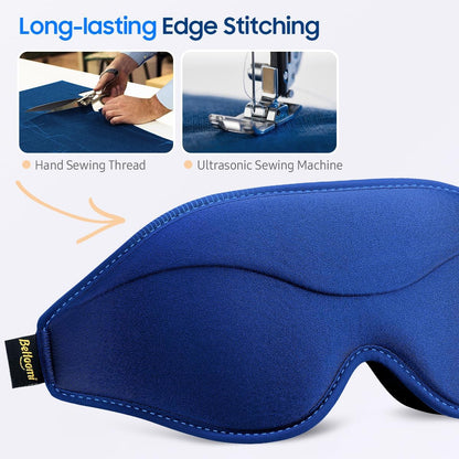 BeHoomi Sleep Mask, Premium Eye Mask for Sleeping, Total Blackout, Super Soft Comfort, Adjustable Fit, Upgraded 3D Ergonomic Designed Sleeping Mask for Home, Office, Travel, Meditation, Yoga, Pink