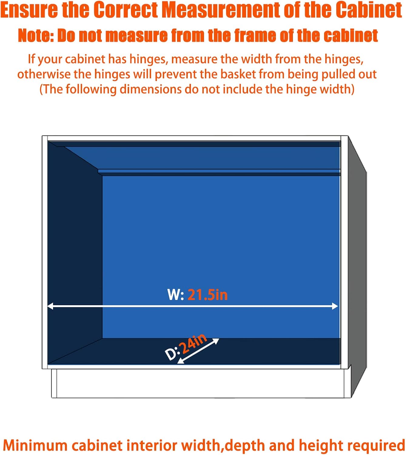 ROOMTEC Pull Out Cabinet Organizer, Pull Out Shelves 5½" W x 21½" D, Heavy Duty Cabinet Drawers Slide Out Kitchen Organizers Storage Shelf