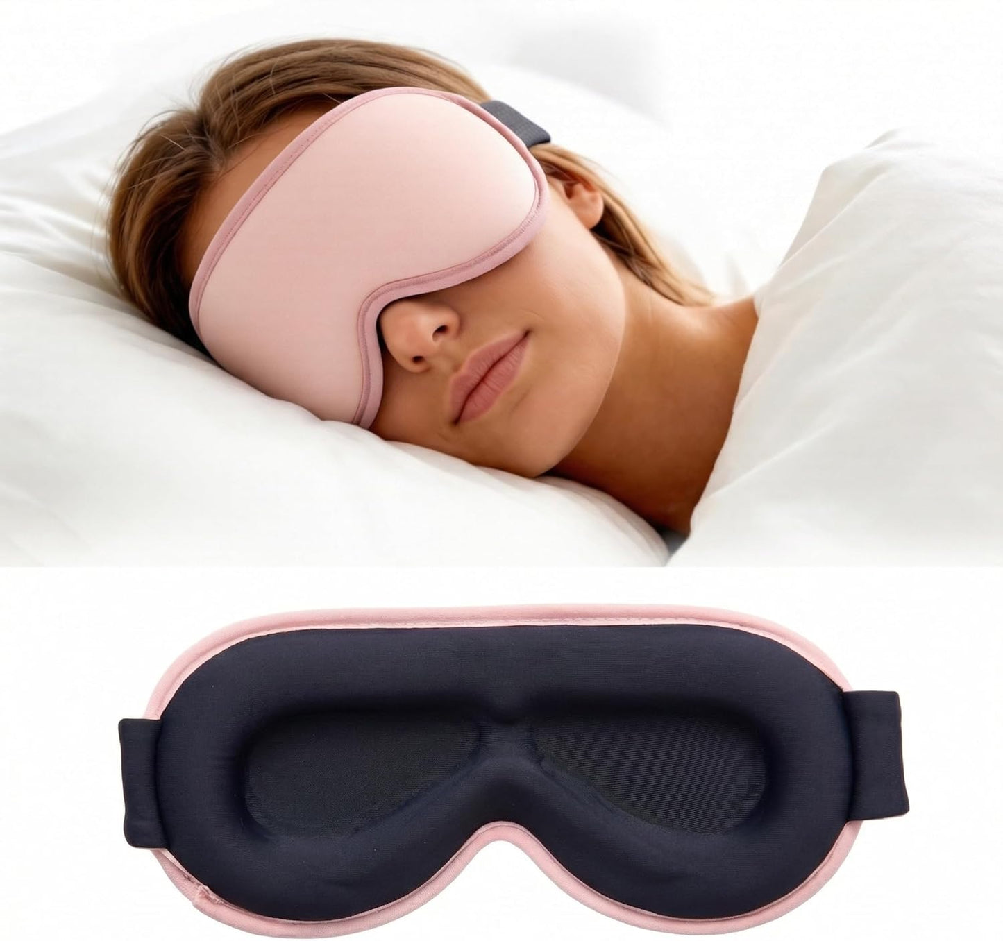 3D Cooling Gel Weighted Eye Mask for Sleeping, 100% Blackout Sleep Mask | FSA Eligible Items HSA, 6oz Gel-Weighted, No Eye Pressure, Cold Relief for Puffy Eyes, Migraines, After Surgery & Travel Gift