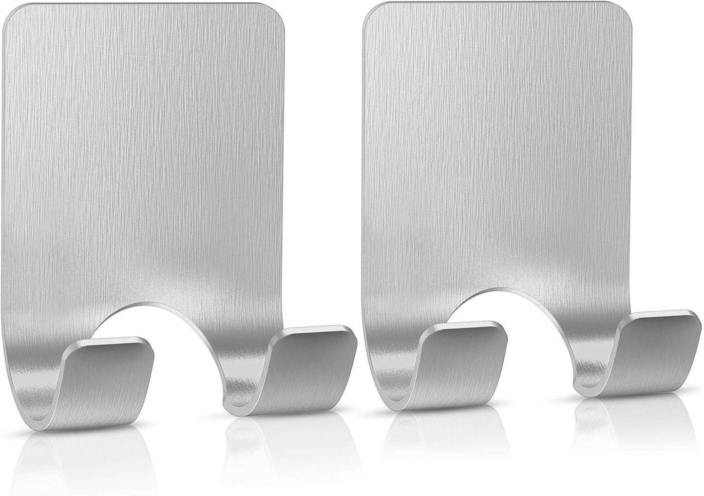 VIS'V Shower Wall Adhesive Razor Holder for His and Hers, Black, 2 Pcs | Metal Material, Compact Design, Peel and Stick, Fit for Smooth Flat Surfaces