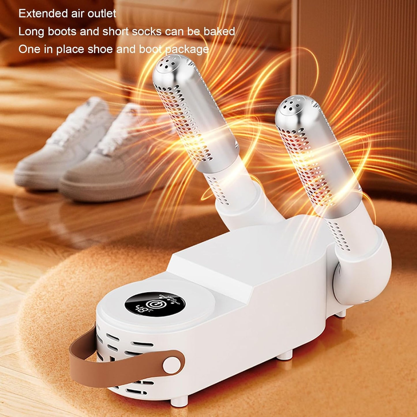 Asixxsix Shoe Dryer, Wall Mounted Foldable Boot Dryer with Timer Portable Automatic Constant Temperature for Travel Home