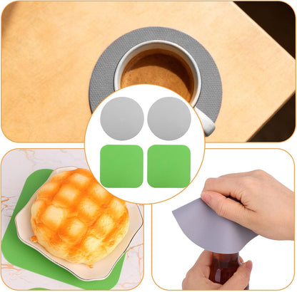 LUTER 4pcs Jar Opener Gripper Pad for Seniors with Weak Hands, Rubber | Multi-function Silicone Bottle Opener Lid Cap Rubber Gripper Pads Kitchen Coasters Gadgets, Light Blue, Green
