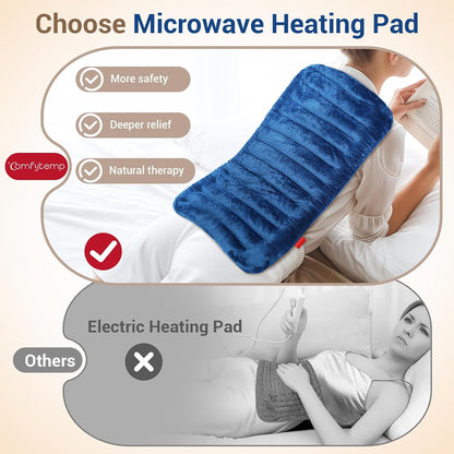 Comfytemp 12" x 22" Large Microwavable Moist Heating Pad for Back, 3.6 lb