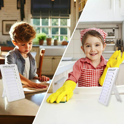 Dry Erase Chore Chart for Kids, Standable Whiteboard Checklist Board | Standable, Resuable, Portable, Routine Chart with a Pen