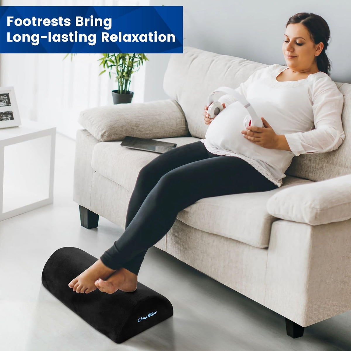 Foot Rest for Under Desk at Work, Foot Stool for Office, Footrest, Black