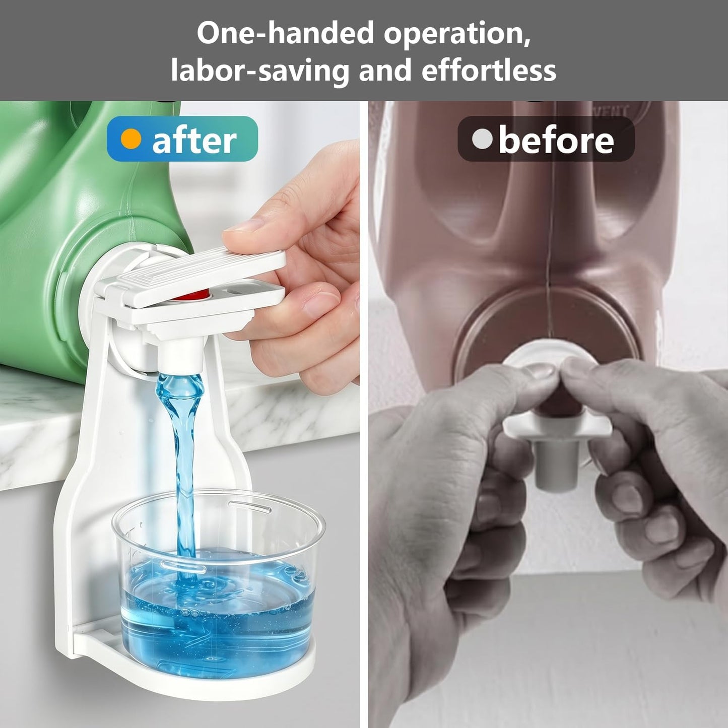 Laundry Detergent Dispenser Cup Holder, Laundry Soap Drip Catcher Tray, 1P | VOTLEVT Plastic laundry detergent drip catcher, Fabric Softener Cup Holder, Liquid laundry Soap holder stand for laundry room