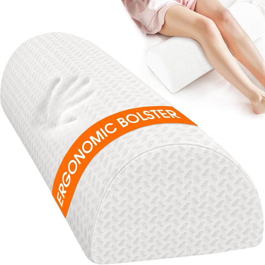 Knee Pillow for Side Sleepers, Leg Pillow for Back & Sciatica Pain, White