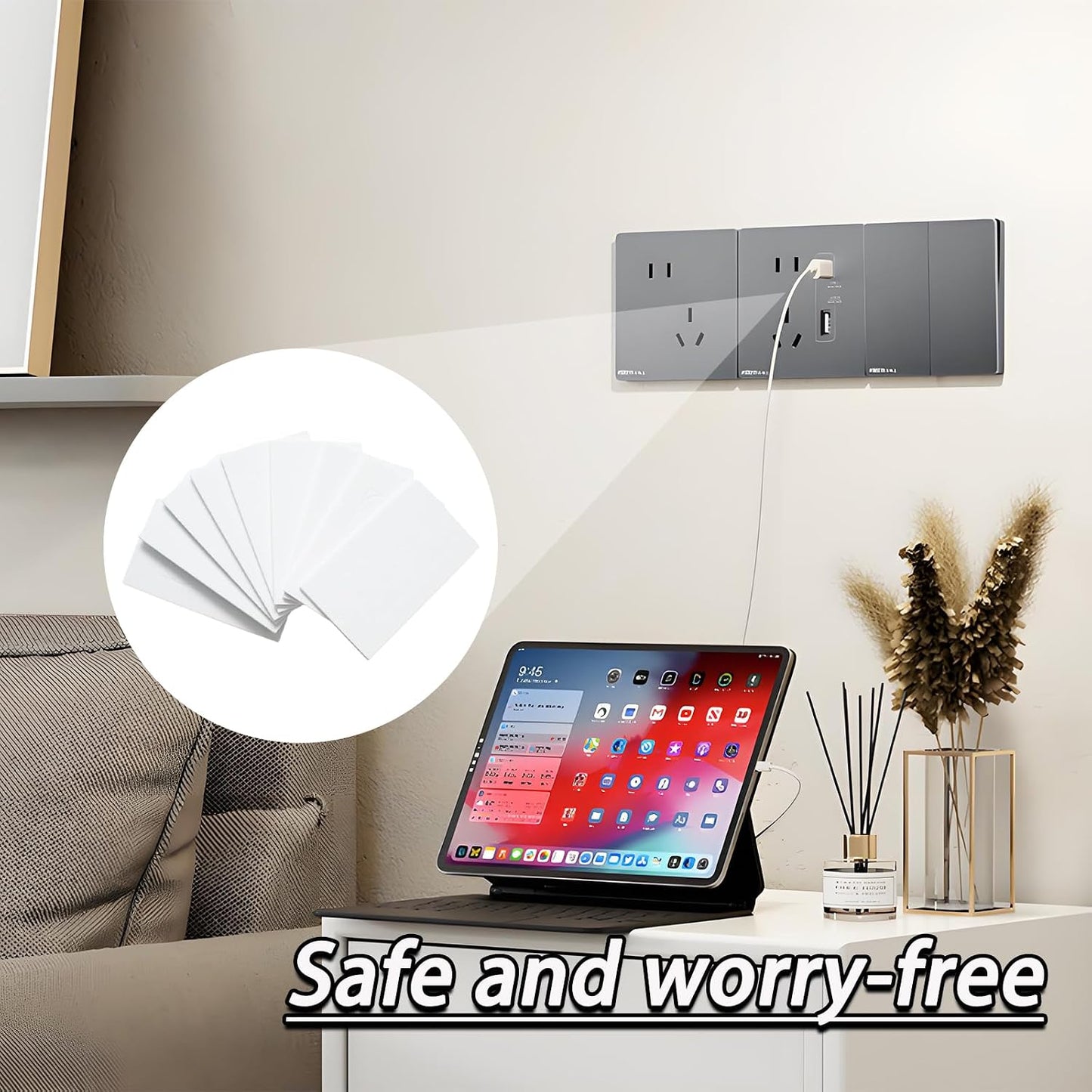 30pcs Electrical Outlet Insulation Pads,Draft Sealers Foam Gasket Outlet Insulators,Compatible Wall Light Switch Socket Covers for Home Improvement(Style A)
