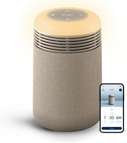 BLUEAIR Air Purifiers with Sunrise Alarm Clock for Home Bedroom Dorm, Beige
