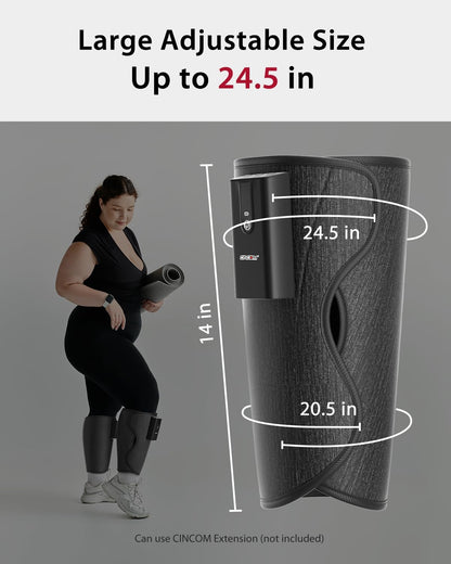 CINCOM Cordless Leg Massager with Heat and Air Compression