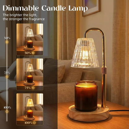 Glimra Candle Warmer Lamp, Candle Warmer Lamp with Timer, Dimmable | for Jar Candles Candle Warmer Birthday Gifts,for Mom Women Friend Sister,Office Apartment Dorm Room Home Decor Black