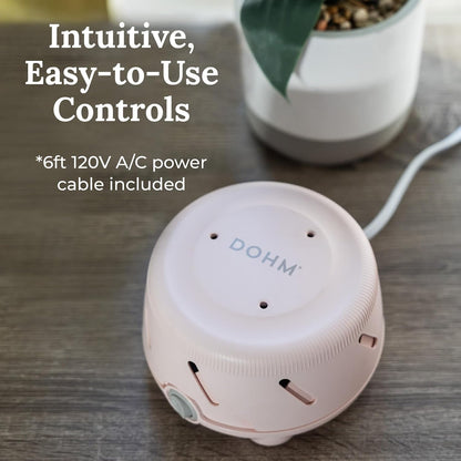 Yogasleep Dohm Uno White Noise Sound Machine, Real Fan Inside for Non-Looping White Noise, Sleep Aid, Office Privacy & Meditation for Adults & Baby, Registry Gift (White)