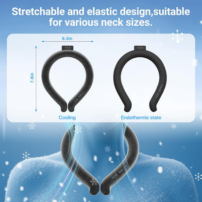 Cooling Neck Wrap for Summer Heat Relief, Wearable Ice Neck Cooling Tube with Quick Freeze Gel, Reusable Hands-Free Cold Band Lasts Up to 5 Hours for Outdoor, Yardwork, Workouts