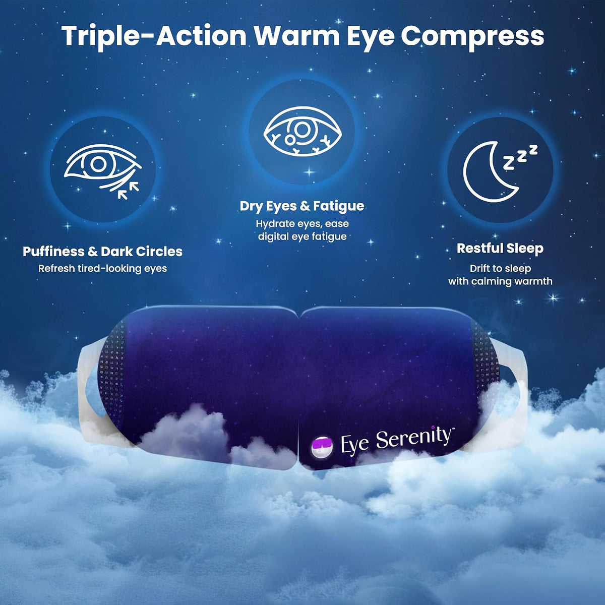 Eye Serenity Steam Eye Mask, Heated Eye Mask Fast Relief for Stye Unscented
