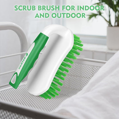 SetSail Scrub Brush, Heavy-Duty Scrub Brushes for Cleaning with Stiff Bristles Cleaning Brush for Shower, Bathroom, Carpet, Kitchen and Bathtub Scrubber - 2 Pack | Durable Bristles Ergonomic Non-Slip Tpr Grip. U-Style Hanging Loop for Storage. Use for