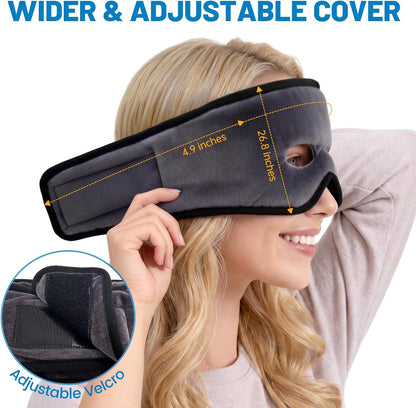 Cordless Heated Face Mask for Sinus Pressure, 2500mAh Rechargeable Face Heating Pad for Sinuses with 4 Heat Levels & 4 Time Settings, Adjustable Portable Electric Warm Compress Sinus Mask (Grey)
