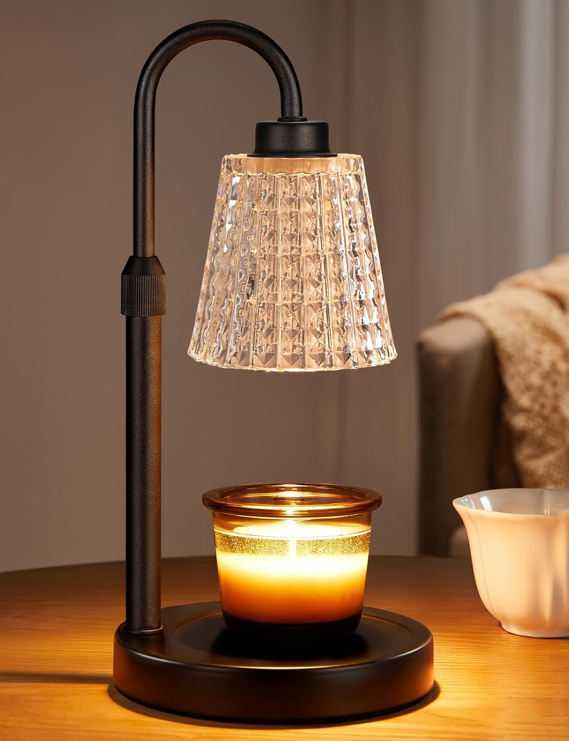 Innqoo Candle Warmer Lamp with Timer Home Decor Birthday Gifts for Women | Dimmable Candle Warmer for Jar Candles, Height Adjustable Wax Melts Warmer, House Warming Gifts New