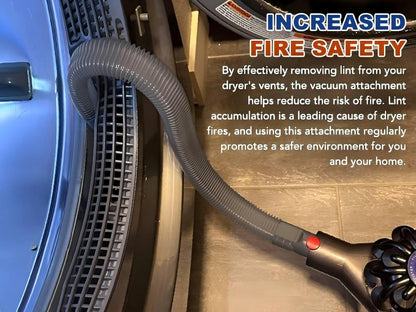 Sealegend Dryer Vent Cleaner Kit Compatible with Dyson Dryer Lint Vacuum Attachment for Dyson V7 V8 V10 V11 V12 V15 etc Cordless Vacuum Cleaner Removes Deep Lint | Gray Dryer Lint Trap Clean Hose Compatible with Dyson Dyson V7 V8 V10 V11 V12 V15 V15s