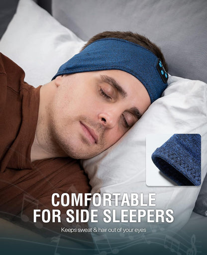 Perytong Sleep Headphones Wireless, Bluetooth Sports Headband Headphones with Ultra-Thin HD Stereo Speakers Perfect for Sleeping,Workout,Jogging,Yoga,Insomnia, Air Travel, Meditation (Grey)