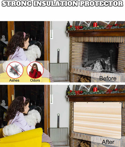 Magnetic Fireplace Cover Purple Stripes Fireplace Screen Decorative Classic Striped Lines Insulation Fireplaces Blocker Blanket Save Energy Fireplaces Draft Stopper Covers for Living Room 36x30 Inch