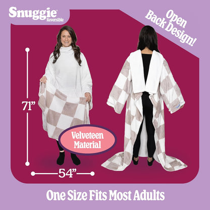 Snuggie The Original Wearable Blanket With Sleeves & Pockets | Cozy Oversized Throw for Adult Men & Women | One Size, 71x54