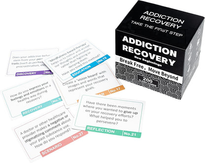 200 Addiction Recovery Cards for Engaging Group Therapy & Conversations – Icebreaker Tools for Addressing Substance Abuse, Mental Health Enhancement, and Preventing Relapse