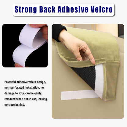 Adjustable Headrest Pillow for Recliners and Armchairs - Non-Slip Velvet Cushion for Neck Support and Pain Relief (Gray)