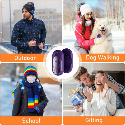 AI Hand Warmers Rechargeable 2 Pack, 6000mAh Electric Pocket Heater with 20H Heating, 3 Levels, Snap-On 2-in-1 Design, Winter Gift for Men & Women, Hiking, Hunting, Outdoor