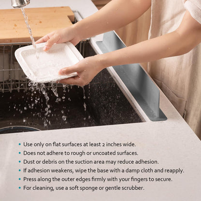 1 Pack Sink Splash Guard for Faucet, Kitchen Water Guard, Gray