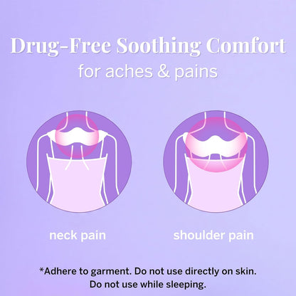 Pixie Heating Pad for Neck & Shoulder Pain Relief – Air Activated Heat Therapy for Muscle Tension, Upper Back Comfort, Custom Fit Contoured Warming Pads – Adhesive Wearable Heat Wrap
