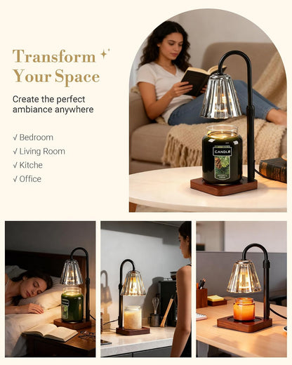 Marycele Candle Warmer Lamp with Timer, Vintage Home Decor, Gifts for Women