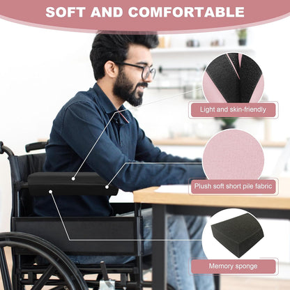 SPRING SEAON Wheelchair Accessories Armrest Covers, Memory Foam Pads, Pair