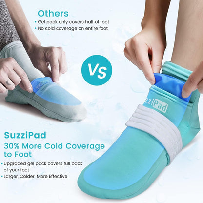SuzziPad Cold Therapy Socks & Hand Ice Pack, Cooling Gloves for Chemotherapy, Chemo Care Package for Women and Men, S/M