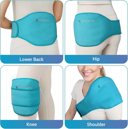 Comfytemp Ice Pack for Back Pain Relief, 2Pcs, Sciatica Ease Brace Reusable