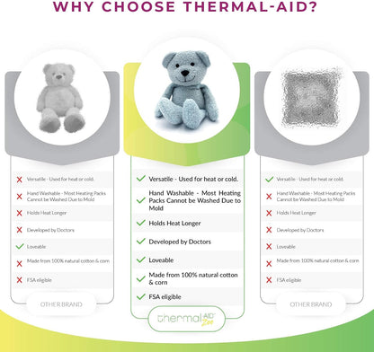 Thermal-Aid® (Olli The Koala) – Washable Heating Pad & Ice Pack – Plush Hot/Cold Pack with Natural Corn Filling – Reusable Comfort